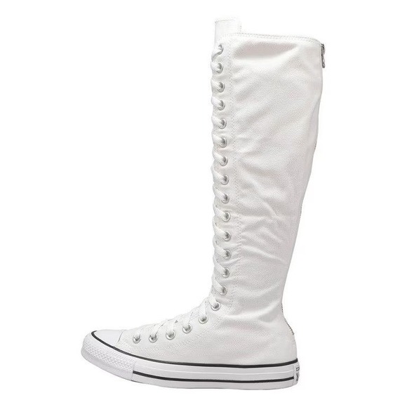 Converse Chuck Taylor Knee-High Unisex Sneakers White Size 10.5 Classic Lace - Picture 1 of 11
